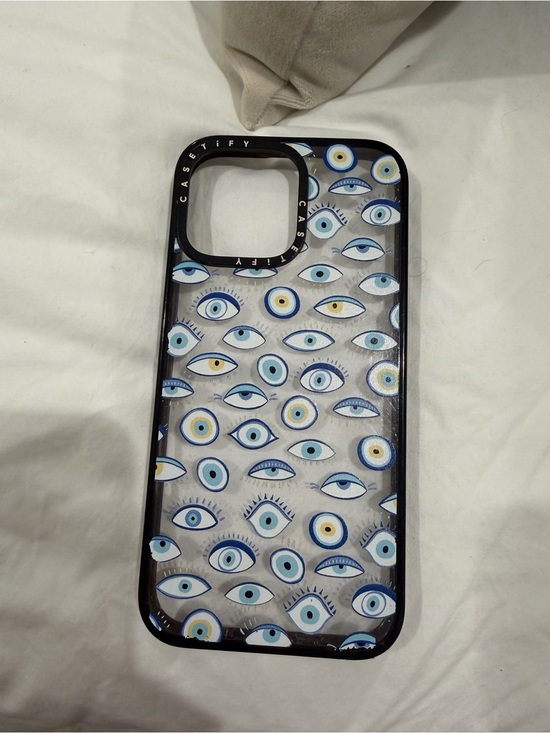 Casetify Other - Casetify Clear Phone Case with Blue and Yellow Eye Motif